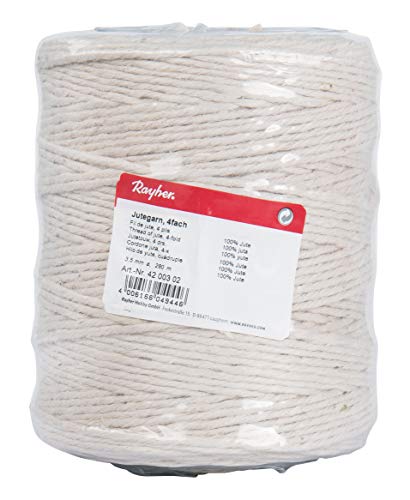 Corda de Jardim RAYHER (Branco - Poliéster - 280m) RAYHER HOBBY - Fibras para artesanato - branco, poliéster, 280m