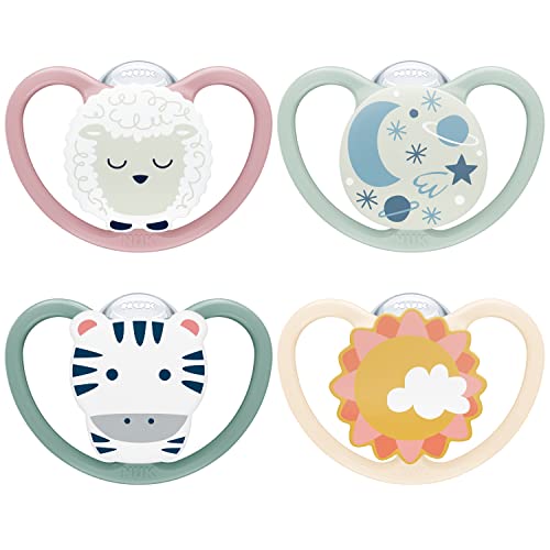 Chupeta NUK Space Day & Night (6 a 18 m - Silicone) NUK - Cuidados com a higiene oral - silicone, 6-18m