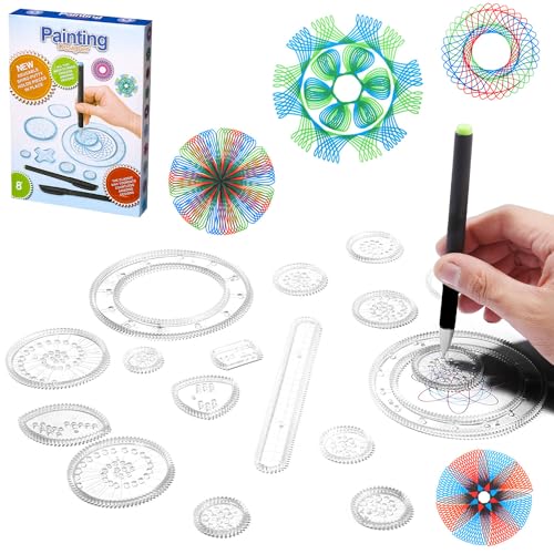 Jogo Criativo LEAZZLE Spirograph Deluxe Set LEAZZLE - Materiais de arte e artesanato - construção, figuras, rodas, discos, espiralizador