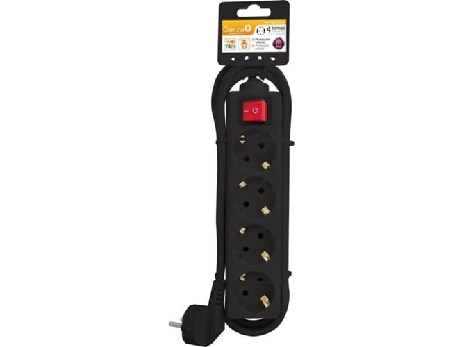 Extensão Elétrica GARZA (1 Tomada - Tipo F - 3 m) Garza - Filtros de linha e supressores de surtos - 1 tomada, tipo f, 3 m, proteção infantil