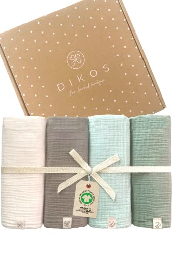 Guardanapo DIKOS 4 Unidades (Menta - Algodão) DIKOS - Amamentação e alimentação - diakos, 4 unidades, menta, algodão