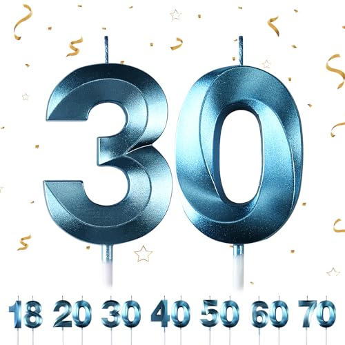 Velas para Crianças 30 3D Azul (Recondicionado Como Novo) xinmei - Velas - velas, crianças, azul, recondicionado