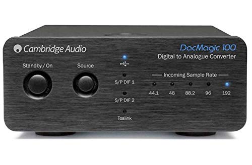 Conversor de áudio CAMBRIDGE AUDIO DACmagic 100 Cambridge Audio - Conversores - 24 bits, 192 kHz, coaxial, usb