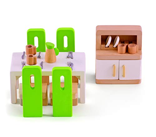 Jogo Educativo HAPE Madeira - Castanho - 23 x 14,5 x 7 cm HAPE - Mesas de cozinha e sala de jantar - educativo, madeira, 23 peças, acessórios