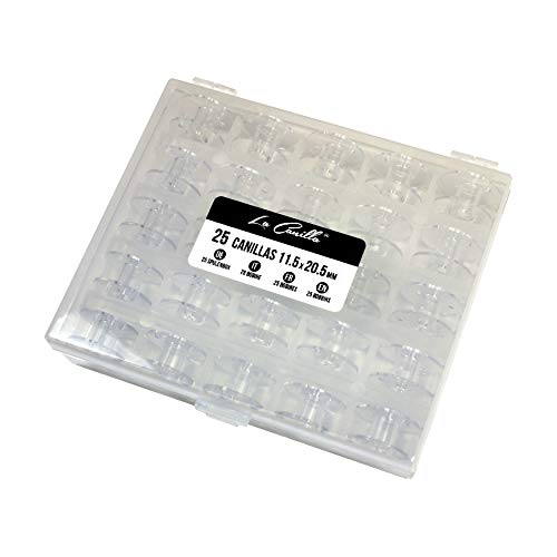 La Canilla® Transparente 25 Unidades (Recondicionado Como Novo) La Canilla - Ferramentas de linha e fio - 25 unidades, transparentes, 11,5 x 20,5 mm, compatível