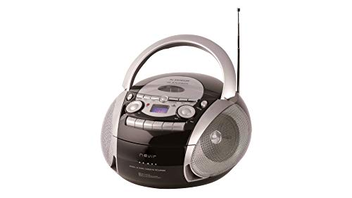 Rádio Portátil NEVIR NVR 482 UCM Prateado Nevir - Áudio - cd-radio, prateado, bateria