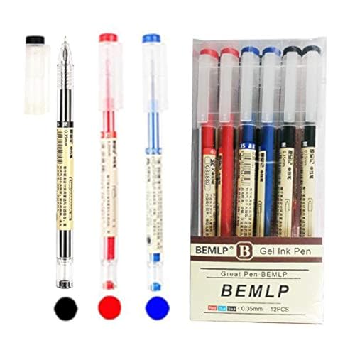 Caneta de Gel STABILO EASYoriginal 0.35mm Preto, Azul e Vermelho (Caixa de 12) Gel Ink Pen BEMLP - Canetas - 0.35mm, preto, azul, vermelho