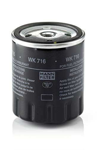 Filtro de combustível MANN FILTER WK 716 MANN FILTER - Sistemas de combustível de veículos automotores - 99,9% óleo, pó, partículas, gases nocivos, água