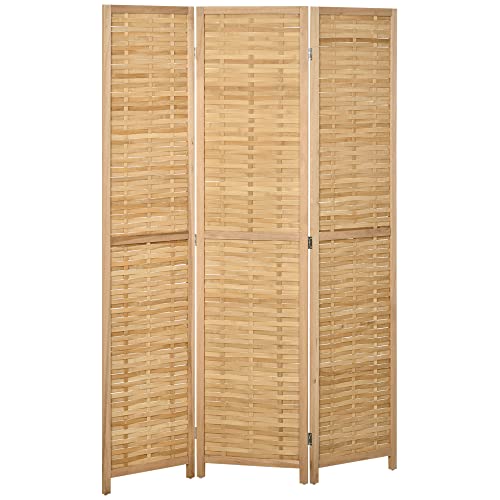 Biombo HOMCOM 833-024 (Castanho - Poliéster - 120x1.8x170 cm) HOMCOM - Biombos - castanho, poliéster, 120x1.8x170 cm, dobra