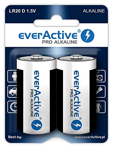 Pilhas EVERACTIVE D Alcalino (2 unidades) EVERACTIVE - Baterias de uso geral - 1.5v, 10h, alcalino, um só uso