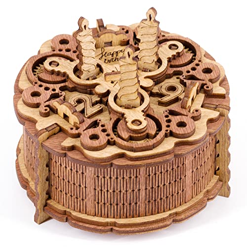 Caixa de Presente de Natal IDVENTURE Birthday Puzzle Box IDVENTURE - Acessórios de caixa registradora e terminal pos - 3 puzzles, madeira, enigma, caixa secreta