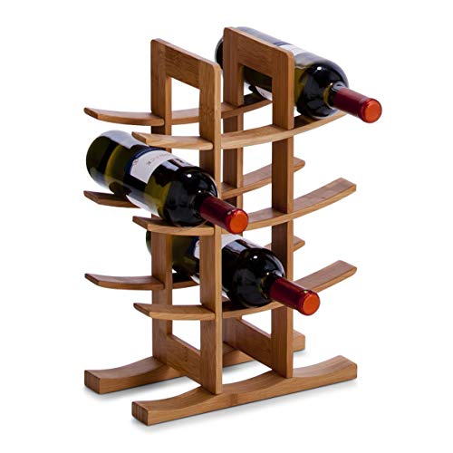 Zeller 13580 botelheiro Madeira Castanho (Armazenamento e limpeza) Zeller - Suportes para vinhos - 1,5L, madeira, retangular
