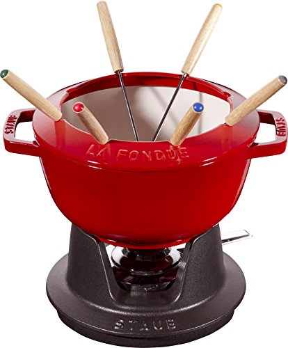 Fondue STAUD 14002006 | Vermelho, Inox (Acessórios de cozinha) STAUB - Panelas e conjuntos de fondue - vermelho, inox, ferro fundido, 2,35l