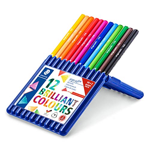 Lápis Cor Staedtler Ergosoft Triangular 157 Sb12P Staedtler - Lápis - ergonômico, triangular, mina suave, irrompível