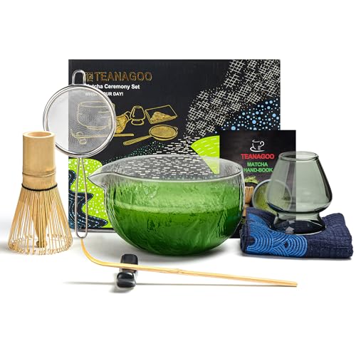 Set 7 Pcs Teanagoo Batedor De Matcha Japones TEANAGOO - Conjuntos de café e chá - 7 peças, matcha, bambu, filtro metálico