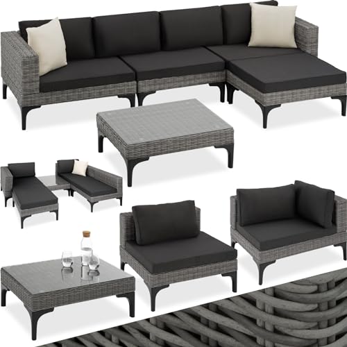 Conjunto de Jardim TECTAKE (Cinzento Claro) TecTake - Móveis de exterior - conjunto, jardim, cinzento claro