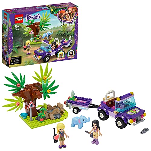 LEGO Friends: Resgata o Bebé Elefante da Selva - 41421 (Idade Mínima: 6) LEGO - Blocos de encaixe - bebé elefante, selva, veículo todo-o-terreno, pá de escavação