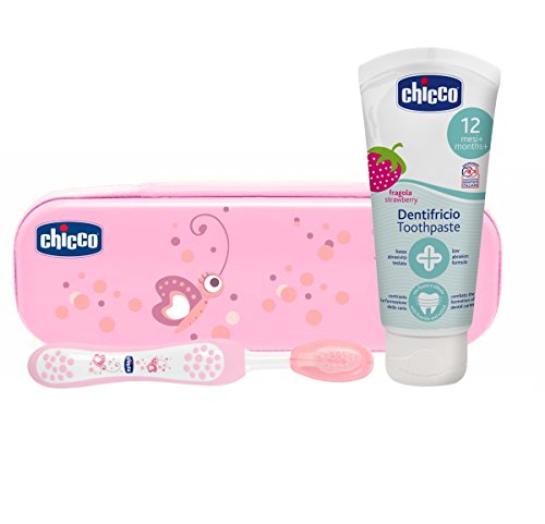 Conjunto de higiene oral chicco ora7533100000 rosa 1 peça(s) Chicco - Banho e corpo - escova, pasta de dentes
