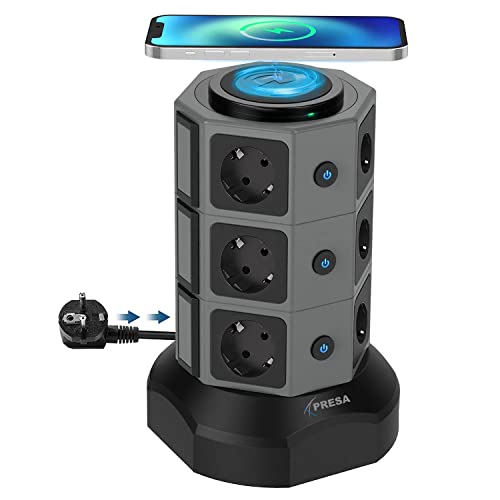 Extensão Elétrica APRESA CP01W (12 Tomadas - Tipo F) cp - Fios e cabos elétricos - 12 tomadas, 5 portas USB, retrátil, compacto