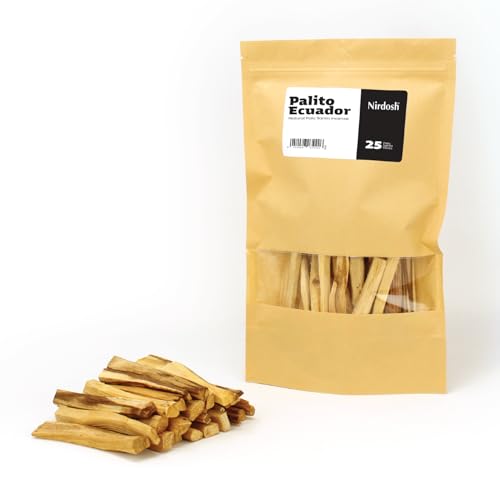 Palo Santo Nirdosh (25 palitos) (Recondicionado Como Novo) Herborea Srl - Incenso - palo santo, 25 palitos, recondicionado