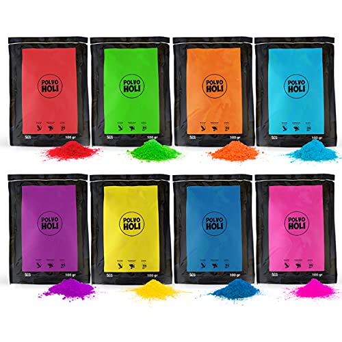 Pó para Pintar com Dedo HOLI Pack (8 Unidades) Sempere Solutions - Corantes alimentares - pó de pintar, dedo, fotografias, festas, superfície, natural
