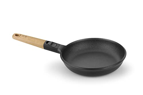 Frigideira BRA Market Madeira Alumínio Fundido 22 Cm Isogona - Frigideiras e panelas de fritar - alumínio fundido, madeira, 22 cm