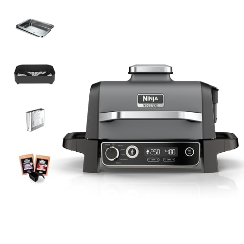 Barbecue Eléctrico Ninja WoodFire Outdoor Grill 1.5m² NINJA - Churrasqueiras ao ar livre - eléctrico, woodfire, 1.5m², ventilador
