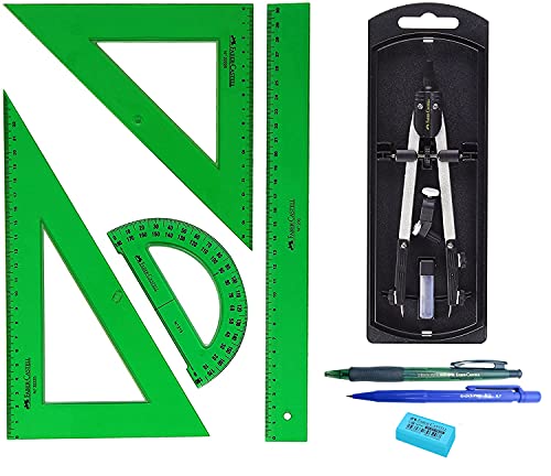 Conjunto de Regras e Esquadro FABER CASTELL Faber-Castell - Brinquedos educativos - reglas, esquadrinho, faber-castell