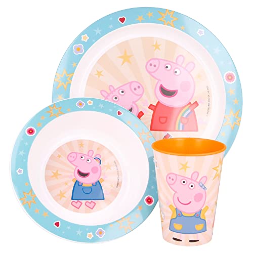 Conjunto de Refeição para Crianças PEPPA PIG Stor - Utensílios de mesa - conjunto, refeição, crianças, peppa pig, utensílios mesa, personagens
