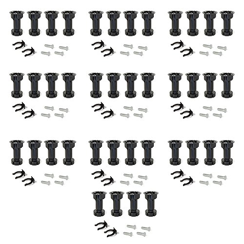 Pernas de Mesa, EMUCA, Altura Ajustável, Plástico, Preto, 40 ud. Emuca - Pernas de mesa - altura ajustável, plástico, preto