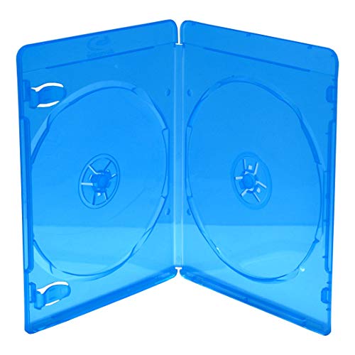 Caixa de Armazenamento para Discos Óticos MEDIARANGE BOX39-2-50 MediaRange - Estojos e organizadores de cd/dvd - capacidade, 2 discos, azul transparente, 171x134x7mm