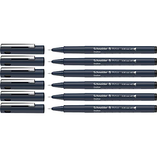 Marcador Fineliner SCHNEIDER Pictus (Preto) Schneider - Canetas - fineliner, pictus, preto, tinta pigmentada