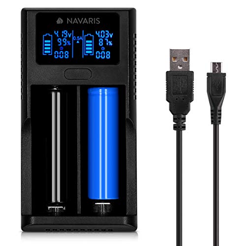 Carregador de Bateria Navaris com Ecrã Usb Kw-Commerce - Carregadores de bateria de uso geral - carregador, bateria, navaris, ecrã, usb