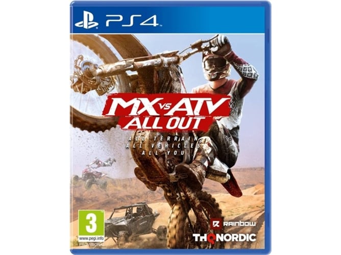 Jogo PS4 MX Vs. Atv Allout (M18 - Desporto) THQ - Software de jogos de vídeo - motociclismo, off road, freestyle, multijogador