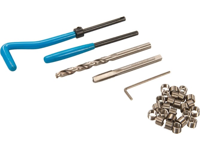Conjunto de reparo para brocas helicoidais M6X1.0MM Silverline - Torneiras e machos - m6x1.0mm, hss, broca helicoidal, chave, rosca de substituição
