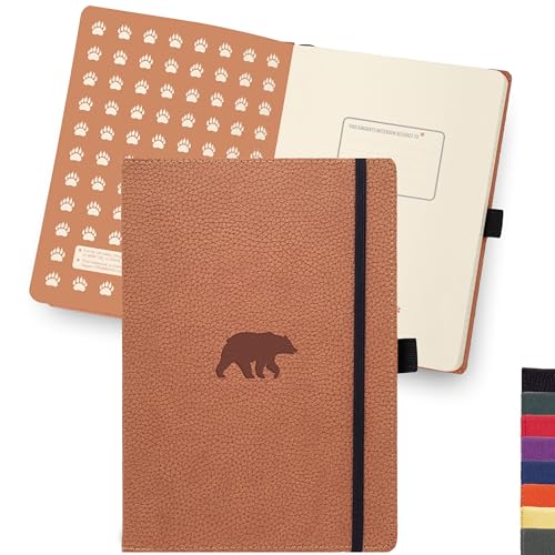 Caderno DINOSAURIO Wildlife (Castanho - 14.8x21cm) Dingbats Notebooks Ltd - Papel de impressora e copiadora - capa sintética, 100 folhas, suporte lápiz, compacto