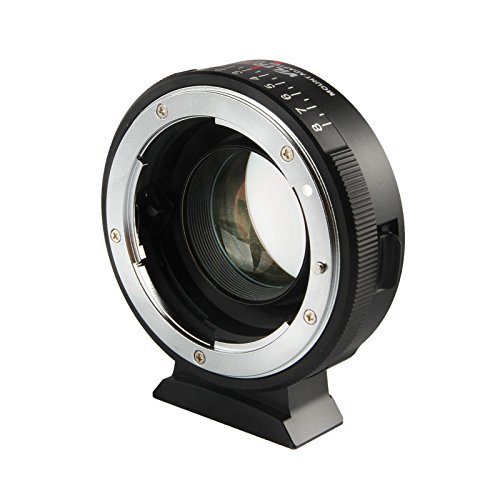 Objetiva VILTRONIC NF-M43X 0,71x Speed Booster VILTROX - Anéis adaptadores de lentes e filtros - adaptador, lente nikon f, micro quatro tercios, infinito