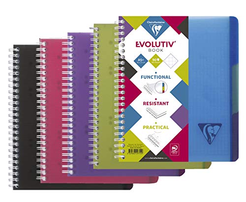 Caderno CLAIREFONTAINE Linicolor Intensive Evolutiv'Book Un Clairefontaine - Cadernos e bloco de notas - a4, microperforadas, folhas lisas, cinzenta