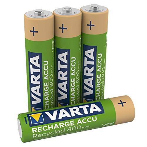 Pilhas Recarregáveis VARTA Accu Recycled Ready-To-Use AAA Varta - Baterias de uso geral - 800 mah, AAA, nimh, 1.2V