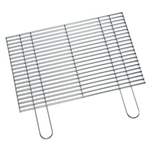 Barbecue FLAMMBURO Quadrada 60 X 40 Cm Aço Inoxidável FLAMMBURO - Acessórios para churrasco ao ar livre - grill, preto prateado, aço inoxidável, 60 x 40 cm