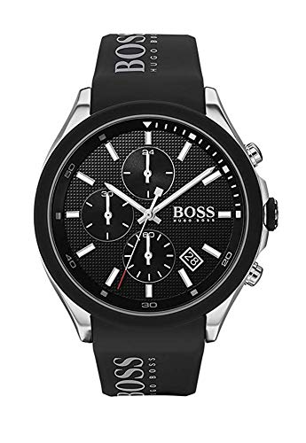 Relógio HUGO BOSS 1513716 (Aço e Couro - Preto) Hugo Boss - Relógios - aço, couro, preto, esfera