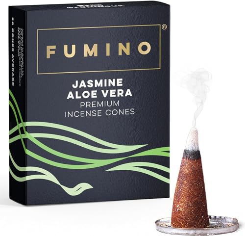 Cones de Incenso FUMINO Jasmim Aloe Vera (20 Un) Fumino - Suportes de incenso - jasmim, aloe vera, relaxante, naturais