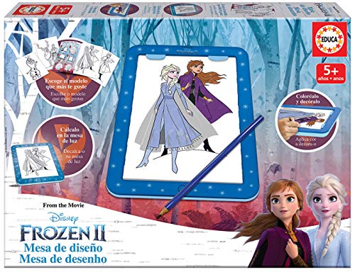 Jogo de Tabuleiro EDUCA BORRAS Frozen (Idade Mínima: 5) Educa Borrás - Papel de impressora e copiadora - frozen, tabuleiro, peças, autocolantes