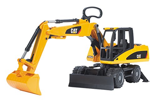 Veículo de Brincar BRUDER Cat Wheel Excavator (Idade Mínima: 3 - Transportes) Bruder - Caminhões de brinquedo & veículos de construção - ABS sintéticos, preto, amarelo, escala 1:16