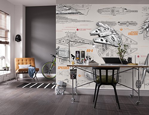 Tapete com Figura COMAR Star Wars Blueprints Komar - Papel de parede - figura, star wars, blueprints