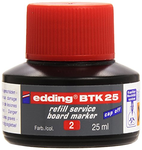 Recarga Marcadores EDDING BTK Vermelho (25ml) Edding - Marcadores - recarga, tinta, 25ml, vermelho