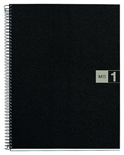 Caderno Miquel Rius Notebook1 A4 Preto (80 folhas) MIGUEL RIUS - Cadernos e bloco de notas - 80 folhas, a4, polipropileno, micro-perforadas
