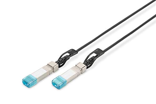 cabo de fibra ótica Digitus DN-81221 1 m SFP+ Preto Digitus - Cabos de rede - sfp +, 1m, preto, masculino