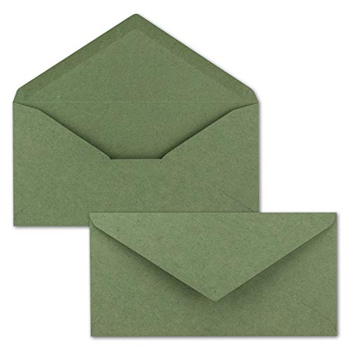 Papel de Embalar Reciclado Verde (12.5x21cm) NEUSER PAPIER - Envelopes - reciclado, verde, 12.5x21cm