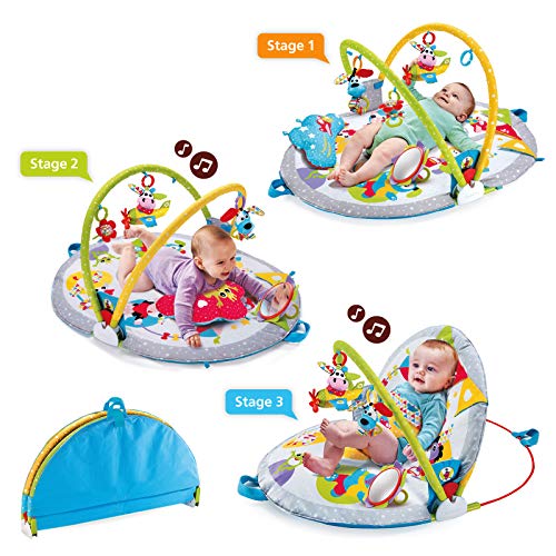 Tapete de Atividades YOOKIDOO Gymotion Lay-To-Sit-Up Yookidoo - Brinquedos - 3 fases, assento com apoio, brincadeira ereta, seguro